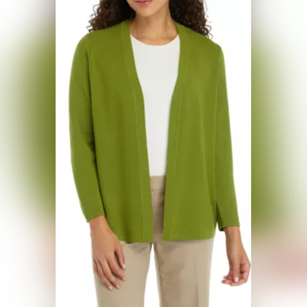 Urban CoCo Women's Business/Office Open Front Cardigan Green Viscose Blend Med - Picture 7 of 13